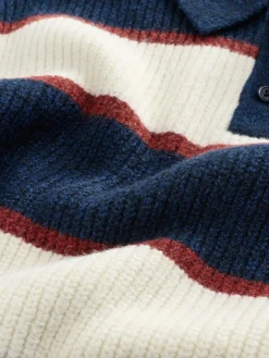 Next Knitted Stripe Rugby Polo Shirt (3mths-7yrs)^BOY Knitwear & Sweaters|Knitwear