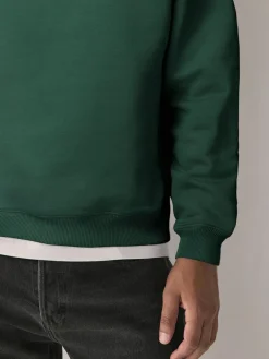 Clearance Next Cotton Rich Jersey Crew Sweatshirts 2 Pack Navy Blue/Green