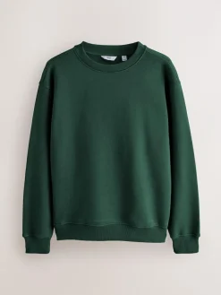 Clearance Next Cotton Rich Jersey Crew Sweatshirts 2 Pack Navy Blue/Green