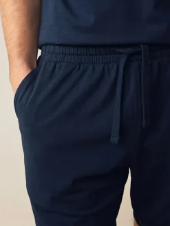 Next Navy Blue/Grey Jersey Short Pyjamas Set 2 Pack^ Pyjamas|Nightwear