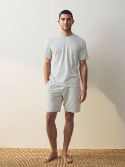 Next Navy Blue/Grey Jersey Short Pyjamas Set 2 Pack^ Pyjamas|Nightwear