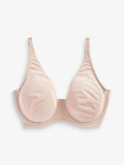 Clearance Next Non Pad Full Cup DD+ Cotton Blend Ultimate Comfort Bras 3 Pack Navy Blue/Pink/White