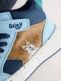 Next Navy Bluey Standard Fit (F) Touch Fastening Elastic Lace Hi Top Trainers^BOY Boots|Boots