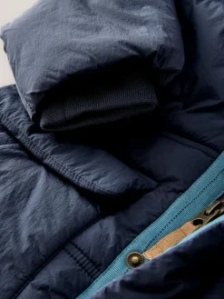 Sale Next Borg Lined Padded Shower Resistant Coat (3mths-7yrs) Navy