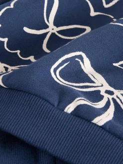 Outlet Next Navy Bow Print Sweatshirt & Flare Leggings Set (3mths-7yrs)
