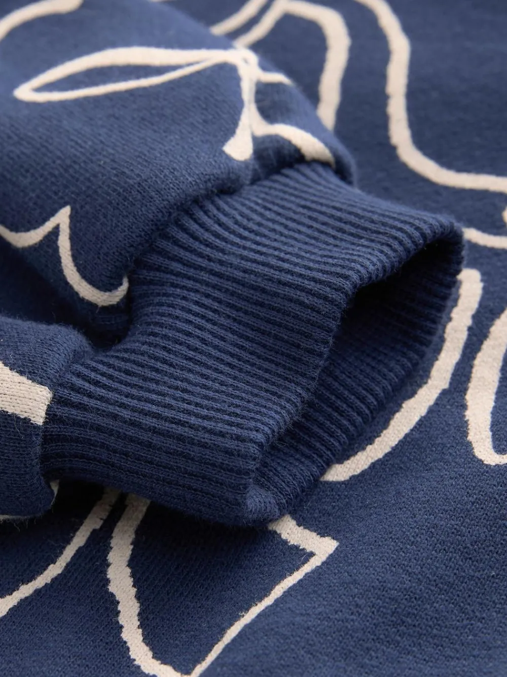 Next Navy Bow Sweat Dress (3mths-7yrs)