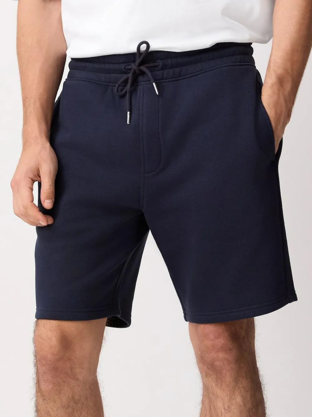 Hot Next Brushed Jersey Zip Pocket Shorts Navy