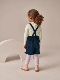 Outlet Next Navy Bunny Corduroy Dungarees Top and Tights Set (3mths-7yrs)