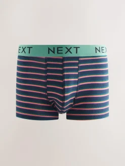 Next Navy/ Burgundy Red Spot Stripe 8 pack Hipster Boxers 5 Pack^ Underwear|Underwear