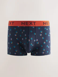 Next Navy/ Burgundy Red Spot Stripe 8 pack Hipster Boxers 5 Pack^ Underwear|Underwear