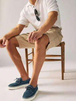 Next Navy Canvas Boat Shoes^ Shoes