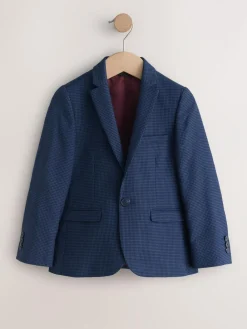 New Next Navy Check Suit Jacket (3-16yrs)