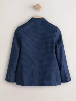 New Next Navy Check Suit Jacket (3-16yrs)