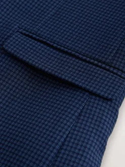 New Next Navy Check Suit Jacket (3-16yrs)