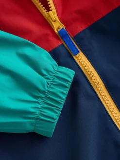 Next Navy Colourblock Waterproof Fleece Lined Puddlesuit (3mths-7yrs)^BOY Baby Winter Clothing|Coats, Jackets & Pramsuits