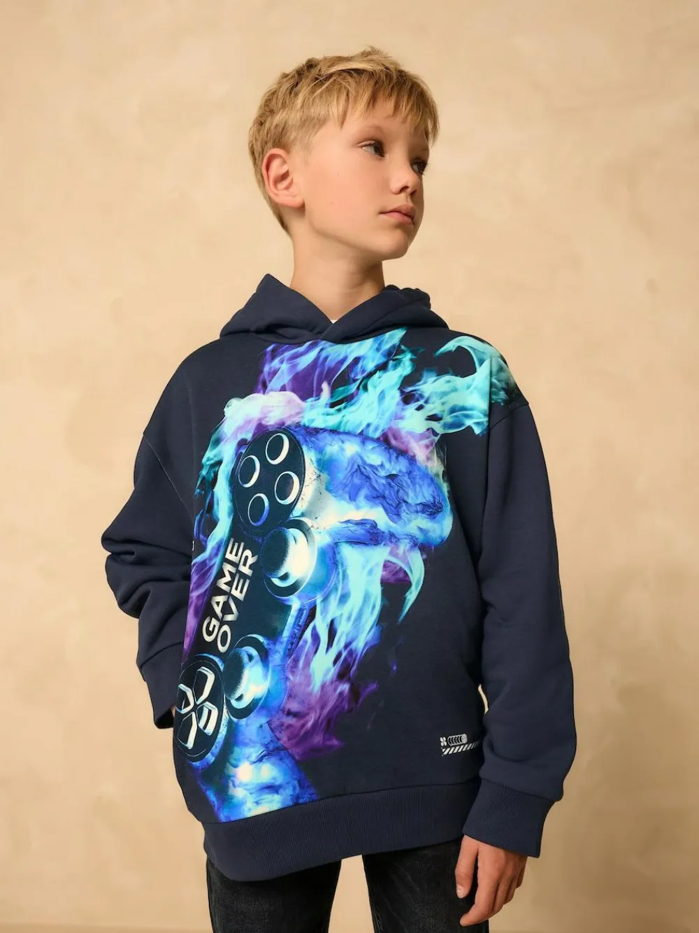 Discount Next Navy Controller Older Boys Graphic Print Hoodie (3-16yrs)