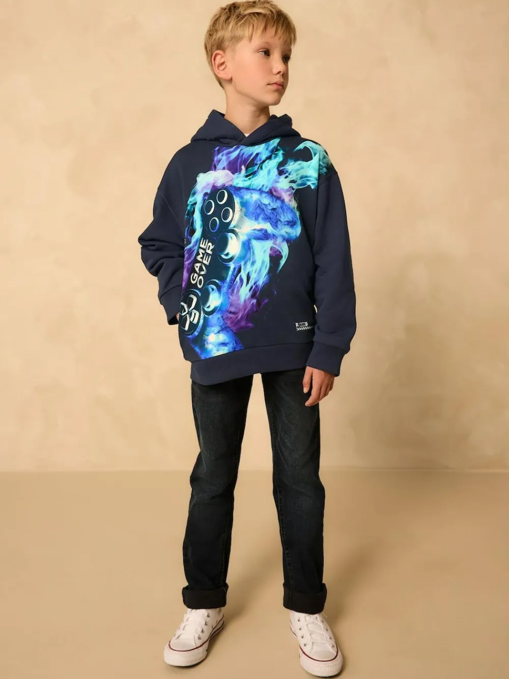Discount Next Navy Controller Older Boys Graphic Print Hoodie (3-16yrs)