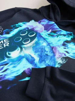 Discount Next Navy Controller Older Boys Graphic Print Hoodie (3-16yrs)