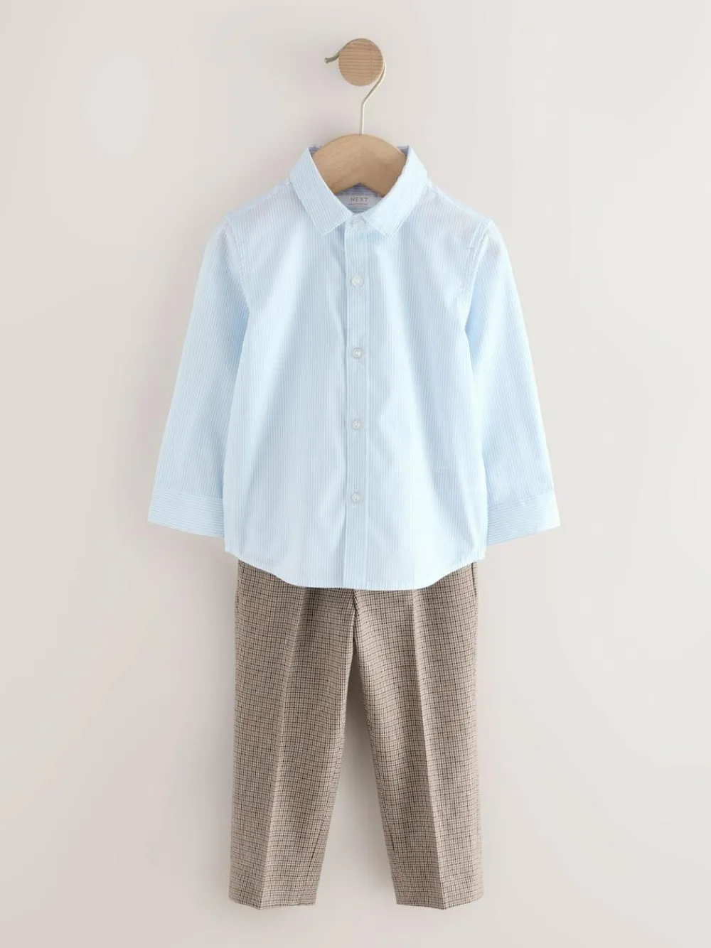New Next Navy Corduroy Blazer Shirt and Trousers Set (3mths-9yrs)