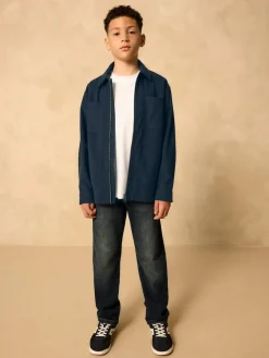 Best Next Navy Corduroy Zip Overshirt (3-16yrs)