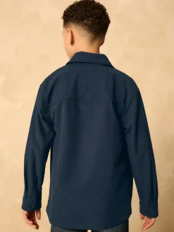 Best Next Navy Corduroy Zip Overshirt (3-16yrs)