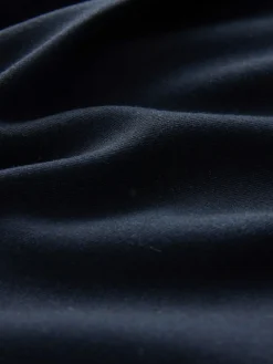 Next Navy Elastic Back Wide Leg Trousers With Wool^Women Pants