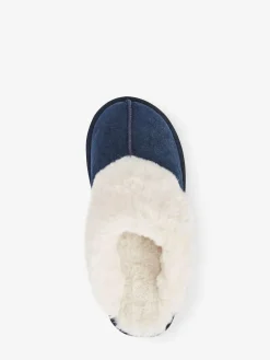 Discount Next Navy Faux Fur Lined Suede Mule Slippers