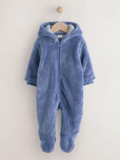 Next Fleece Baby Pramsuit (0mths-2yrs) Navy