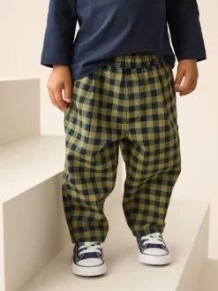 Sale Next Barrel Pull On Trousers (3mths-7yrs) (3mths-7yrs) Navy Gingham