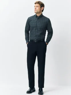 Discount Next Long Sleeve Oxford Shirts 2 Pack Navy/ Green Blackwatch Check