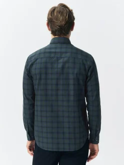 Discount Next Long Sleeve Oxford Shirts 2 Pack Navy/ Green Blackwatch Check