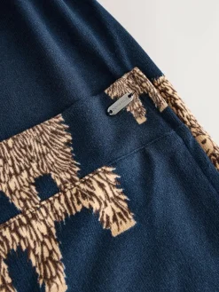 Discount Next Navy Hamish The Highland Cow Cosy Lightweight Dressing Gown