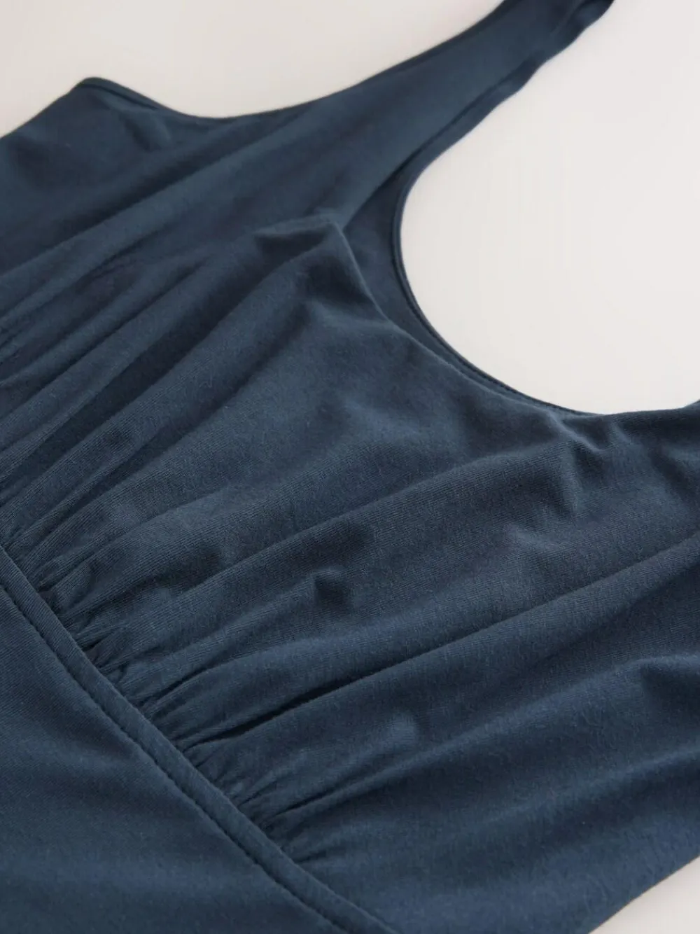 Next Jersey Waisted Summer Midi Dress Navy