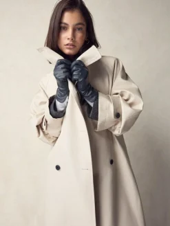 Next Navy Leather Gloves^Women Hats, Gloves & Scarves|Hats, Gloves & Scarves
