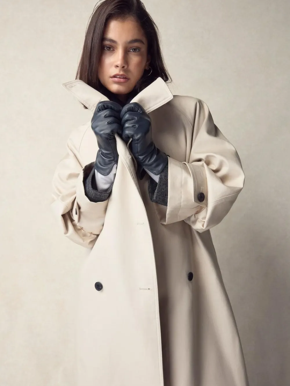 Next Navy Leather Gloves^Women Hats, Gloves & Scarves|Hats, Gloves & Scarves