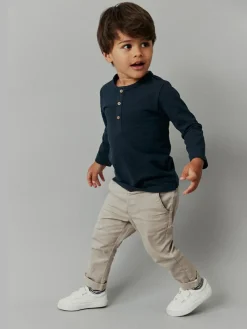Next Long Sleeve Henley Neck T-Shirt (3mths-7yrs)^BOY T-Shirts