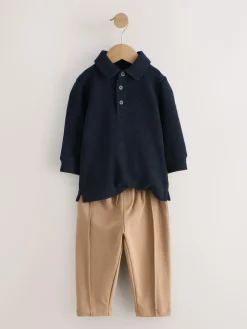 Next Long Sleeve Polo Shirt And Joggers Set (3mths-7yrs)^BOY Sweat Pants