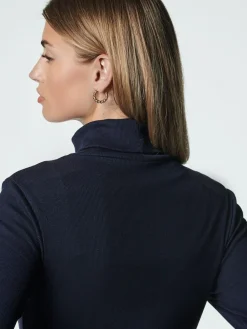 Clearance Next Long Sleeve Ribbed Roll Neck Top Navy