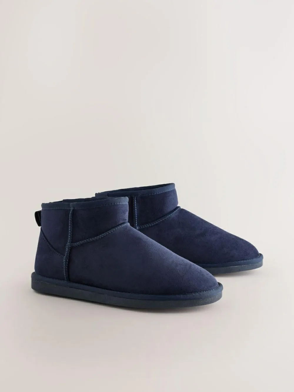 Hot Next Microsuede Boot Slippers Navy