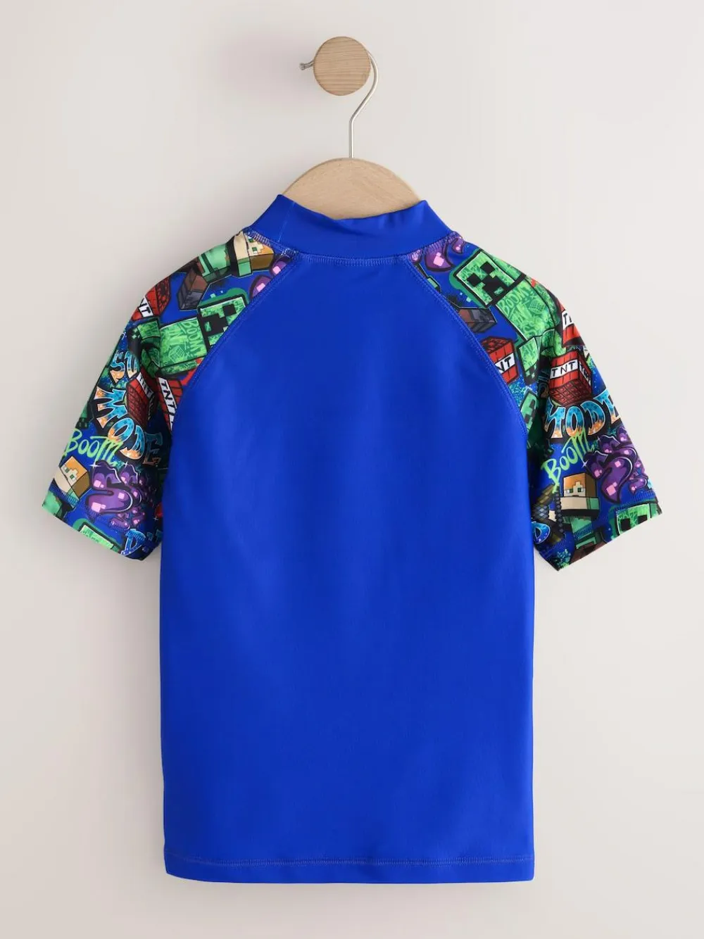 Next Navy Minecraft Rash Vest (3-16yrs)^BOY Swimwear