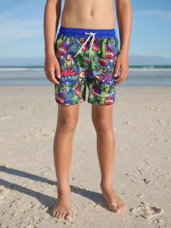 Outlet Next Navy Minecraft Swim Shorts (3-16yrs)