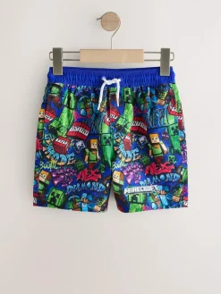 Outlet Next Navy Minecraft Swim Shorts (3-16yrs)