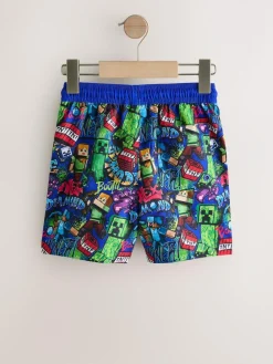 Outlet Next Navy Minecraft Swim Shorts (3-16yrs)