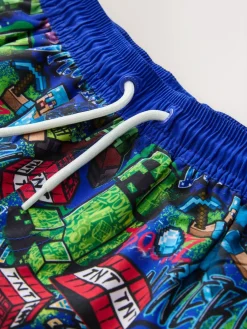 Outlet Next Navy Minecraft Swim Shorts (3-16yrs)