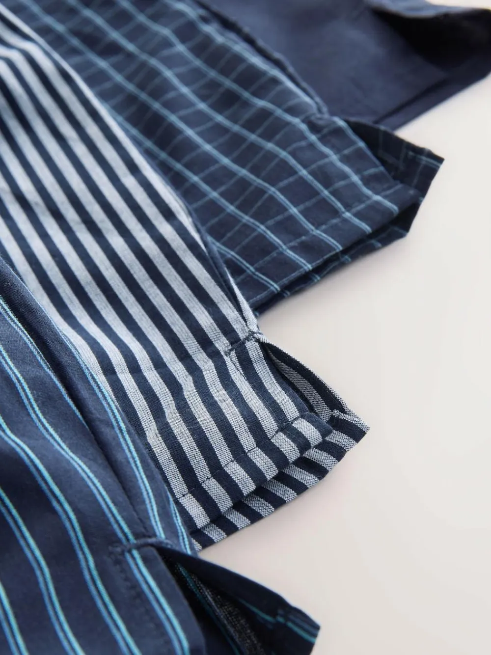 Next Navy Mixed Pattern 8 pack Woven Pure Boxers