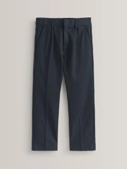 Outlet Next Plus Waist School Pleat Front Trousers (3-17yrs) Navy