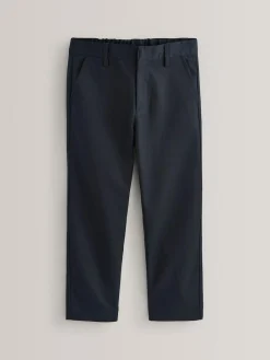 Best Next Plus Waist Straight Leg School Trousers (3-17yrs) Navy