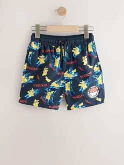 Next Navy Pokemon Swim Shorts (3-16yrs)^BOY Swimwear