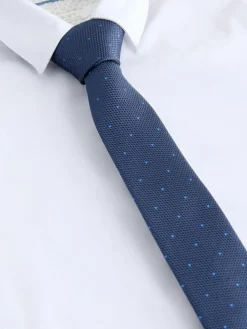 Next Navy Polka Dot Tie (3-16yrs)