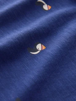 Next Navy Puffin Short Sleeve Peplum T-Shirt (3mths-7yrs)^ T-Shirts